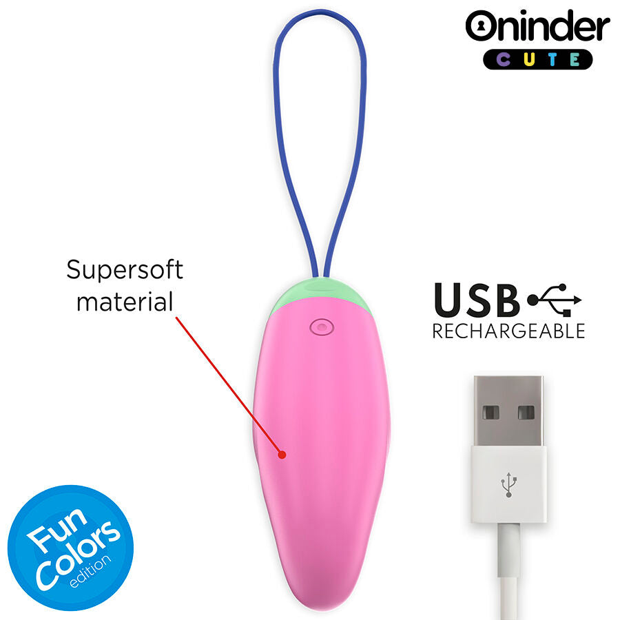 ONINDER CUTE - LOVE PLEASURE 360° VIBRATING-ROTATING SILICONE EGG - FREE GLOBAL APP - My naughty haven #
