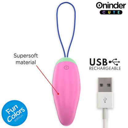 ONINDER CUTE - LOVE PLEASURE 360° VIBRATING-ROTATING SILICONE EGG - FREE GLOBAL APP - My naughty haven #
