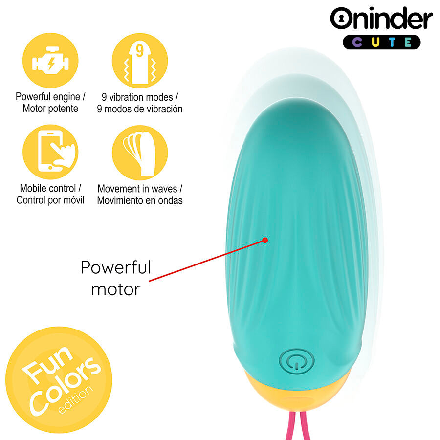 ONINDER CUTE - LOVE PLEASURE VIBRATING EGG - ROTATING SILICONE GEMS - FREE GLOBAL APP - My naughty haven #