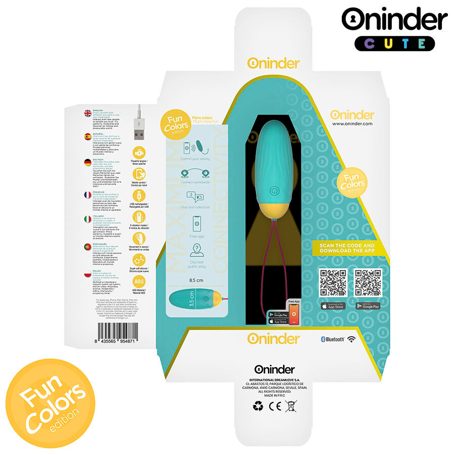 ONINDER CUTE - LOVE PLEASURE VIBRATING EGG - ROTATING SILICONE GEMS - FREE GLOBAL APP - My naughty haven #