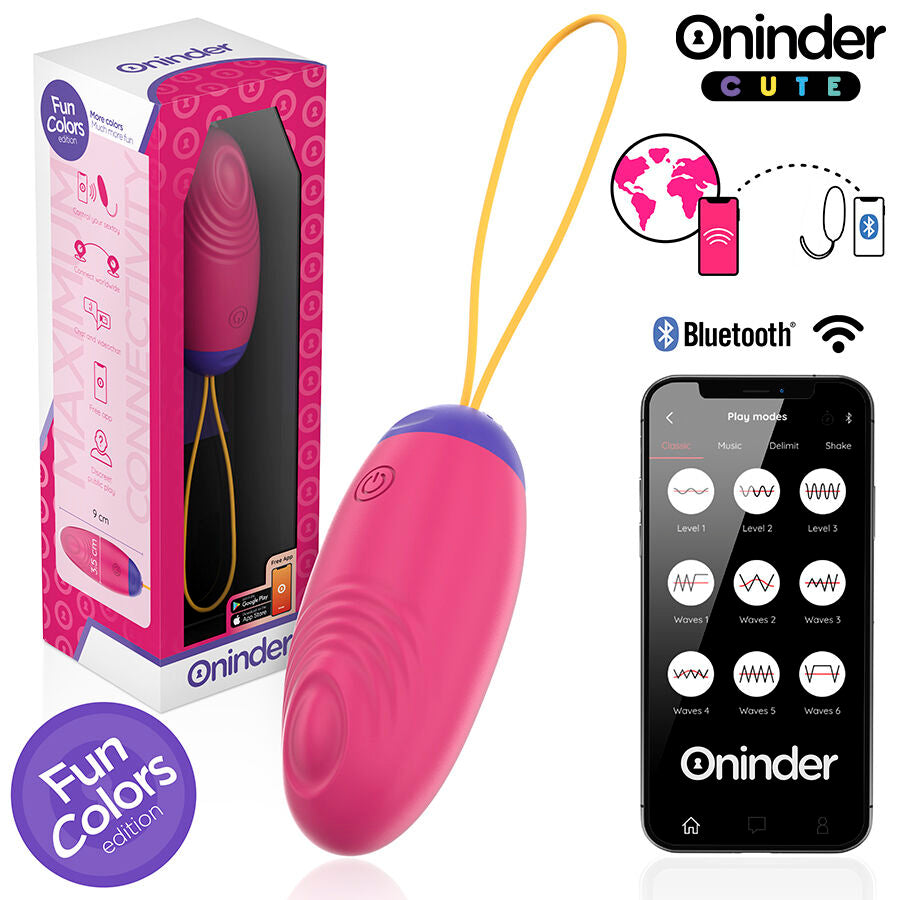 ONINDER CUTE - LOVE PLEASURE VIBRO-WAVE TAPPING SILICONE EGG - FREE GLOBAL APP - My naughty haven #