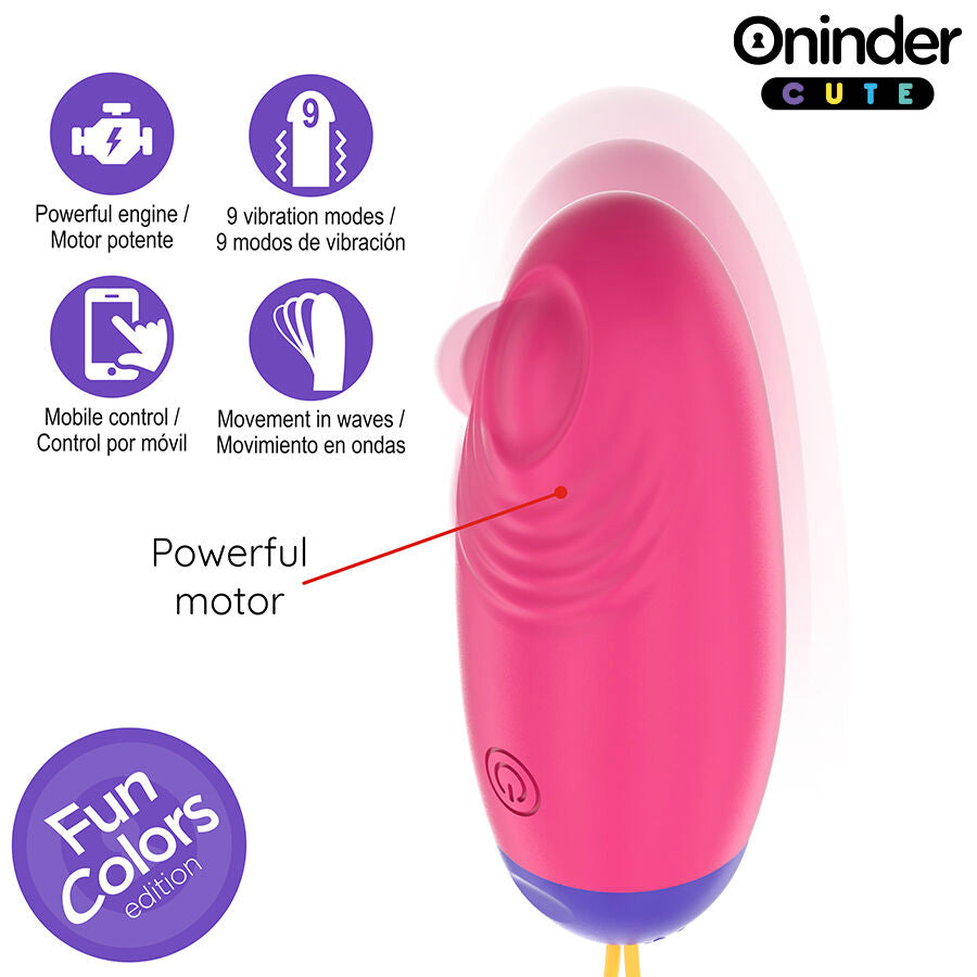 ONINDER CUTE - LOVE PLEASURE VIBRO-WAVE TAPPING SILICONE EGG - FREE GLOBAL APP - My naughty haven #
