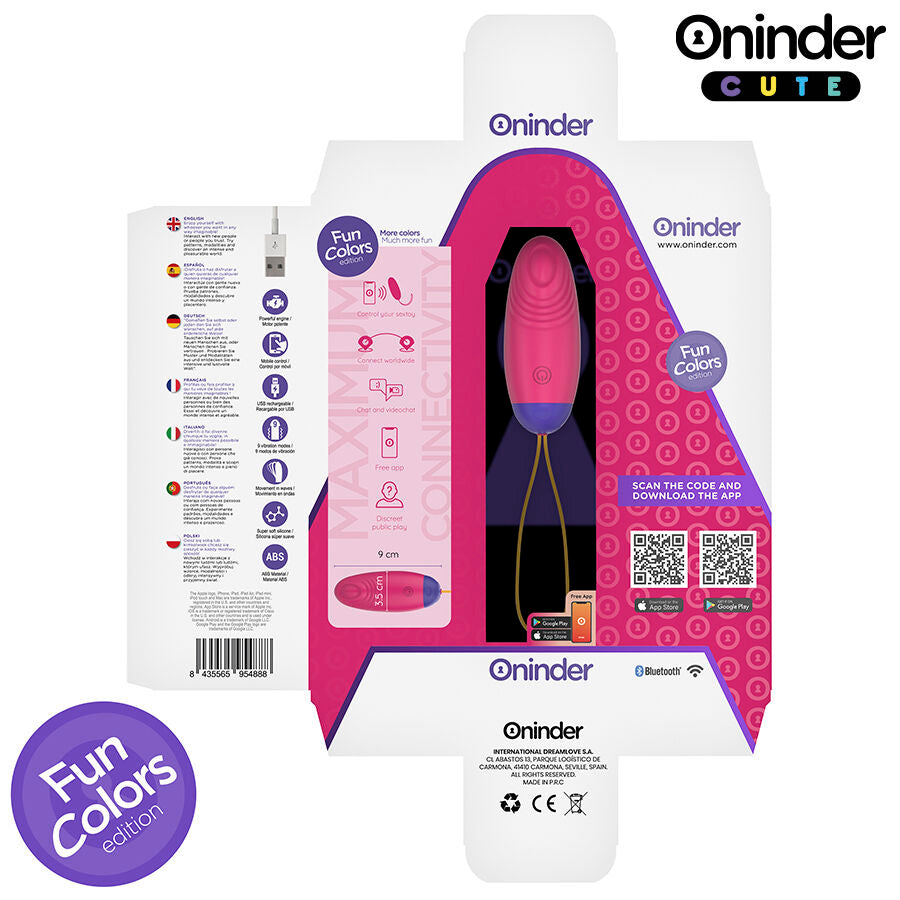 ONINDER CUTE - LOVE PLEASURE VIBRO-WAVE TAPPING SILICONE EGG - FREE GLOBAL APP - My naughty haven #