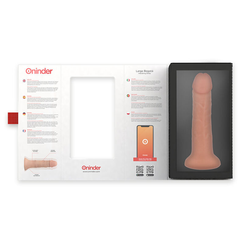 ONINDER - LARGE BOGOTÁ VIBRATOR DILDO 9 SPEEDS NATURAL 22 CM -O- 4.5 CM - FREE APP - My naughty haven #