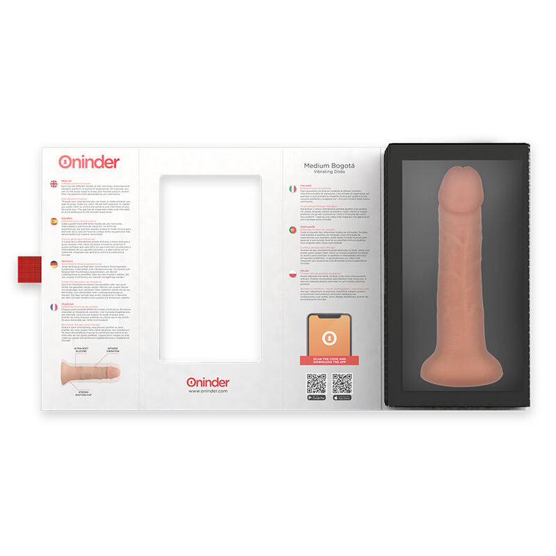 ONINDER - MEDIUM BOGOTÁ VIBRATOR DILDO 9 SPEEDS NATURAL 20 CM -O- 4.2 CM - FREE APP - My naughty haven #