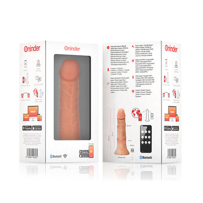 ONINDER - SMALL BOGOTÁ VIBRATOR DILDO 9 SPEEDS NATURAL 17.5 CM -O- 4 CM - FREE APP - My naughty haven #