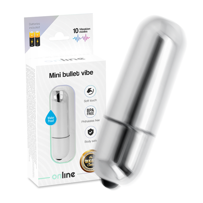 ONLINE - MINI BULLET VIBE SILVER - My naughty haven #
