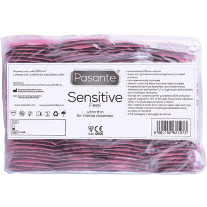 PASANTE - CONDOMS SENSITIVE BAG 144 UNITS - My naughty haven #