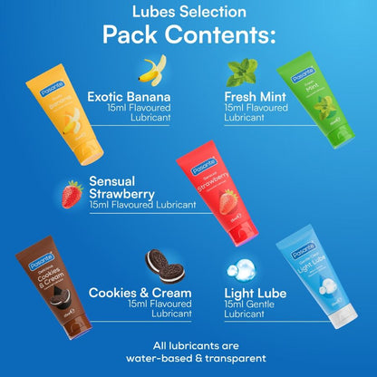 PASANTE - PACK ASSORTED FLAVOR LUBRICANTS 5 UNITS X 15 ML - My naughty haven #