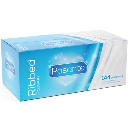 PASANTE - RIBBED PASSION CONDOMS BOX 144 UNITS - My naughty haven #