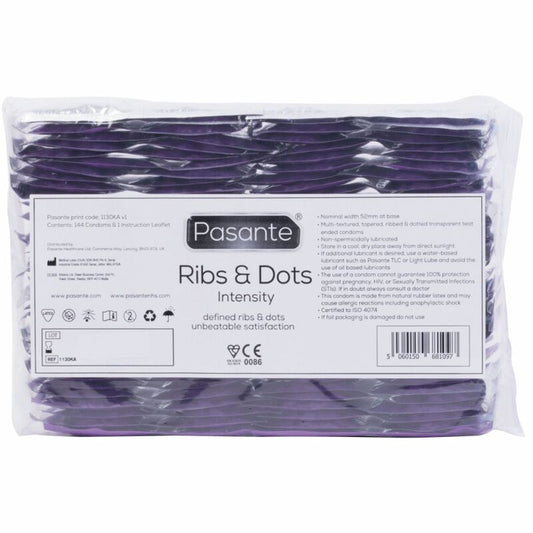 PASANTE - RIBS & DOTS INTENSITY CONDOMS 144 UNITS - My naughty haven #