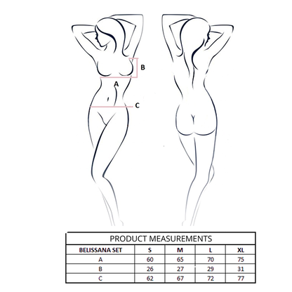 PASSION - BELISSANA BRA + THONG SET WHITE S/M - My naughty haven #