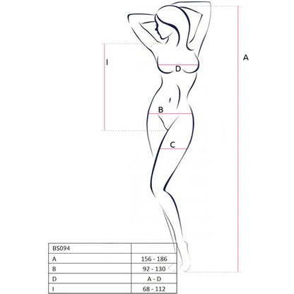 PASSION - BS094 BLACK BODYSTOCKING ONE SIZE - My naughty haven #
