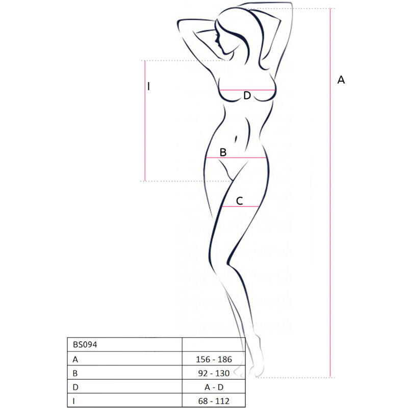 PASSION - BS094 BLACK BODYSTOCKING ONE SIZE - My naughty haven #