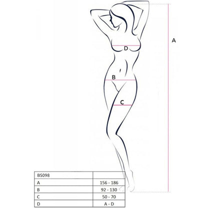 PASSION - BS098 BLACK BODYSTOCKING ONE SIZE - My naughty haven #