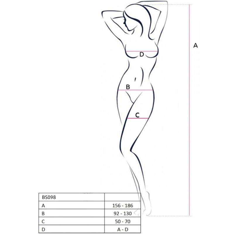 PASSION - BS098 BLACK BODYSTOCKING ONE SIZE - My naughty haven #