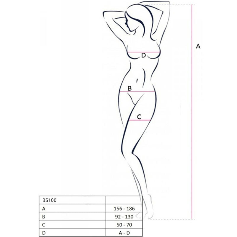 PASSION - BS100 BODYSTOCKING BLACK ONE SIZE - My naughty haven #
