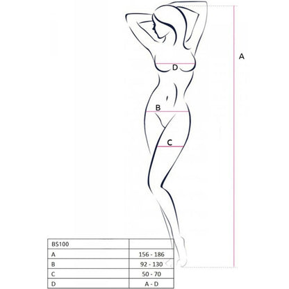 PASSION - BS100 BODYSTOCKING BLACK ONE SIZE - My naughty haven #