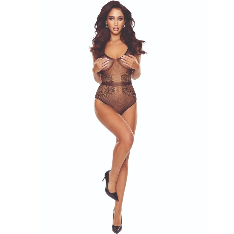 PASSION - BS115 BLACK GRID BODYSTOCKING - My naughty haven #