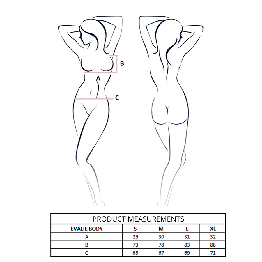 PASSION - EVALIE BODY RED L/XL - My naughty haven #