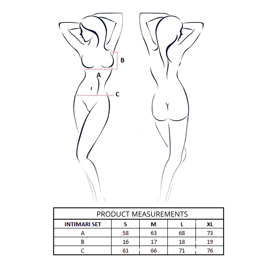 PASSION - INTIMARI BRA + PANTIES SET PINK S/M - My naughty haven #