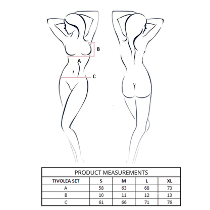 PASSION - TIVOLEA BRA + THONG SET BLACK L/XL - My naughty haven #