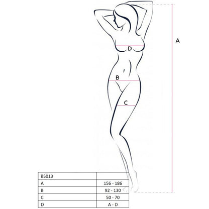 PASSION - WOMAN BS013 WHITE BODYSTOCKING ONE SIZE - My naughty haven #