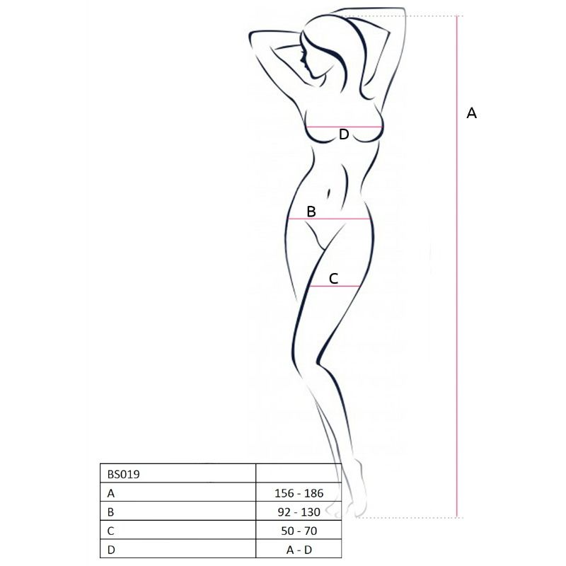 PASSION - WOMAN BS019 BODYSTOCKING BLACK ONE SIZE - My naughty haven #