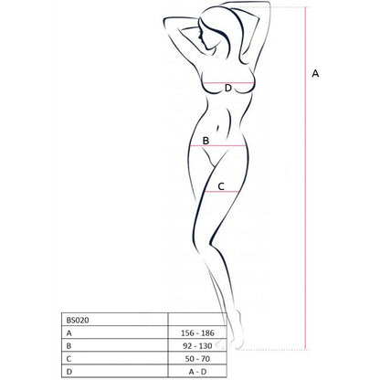 PASSION - WOMAN BS020 BODYSTOCKING BLACK ONE SIZE - My naughty haven #