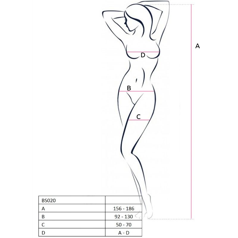 PASSION - WOMAN BS020 WHITE BODYSTOCKING ONE SIZE - My naughty haven #