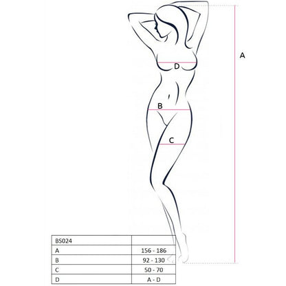 PASSION - WOMAN BS024 BODYSTOCKING BLACK ONE SIZE - My naughty haven #