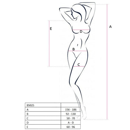 PASSION - WOMAN BS025 BODYSTOCKING WHITE DRESS STYLE ONE SIZE - My naughty haven #