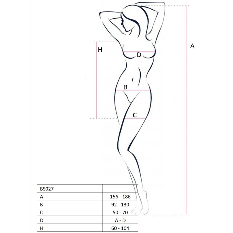 PASSION - WOMAN BS027 BLACK DRESS STYLE BODYSTOCKING ONE SIZE - My naughty haven #