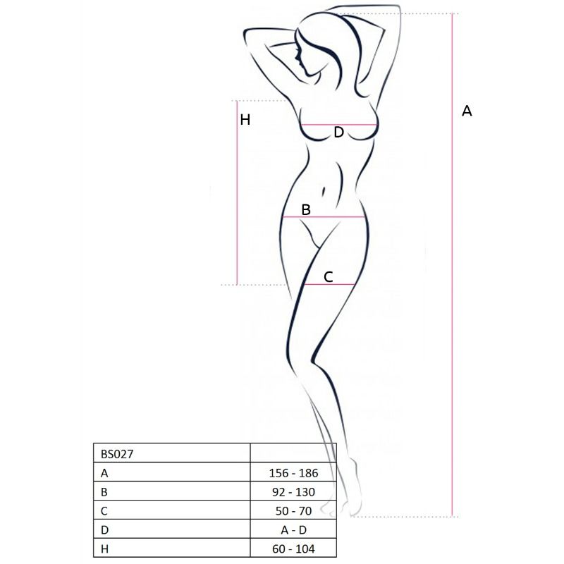 PASSION - WOMAN BS027 BODYSTOCKING WHITE DRESS STYLE ONE SIZE - My naughty haven #