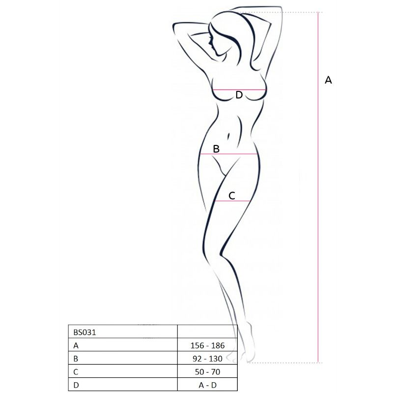 PASSION - WOMAN BS031 BODYSTOCKING BLACK ONE SIZE - My naughty haven #