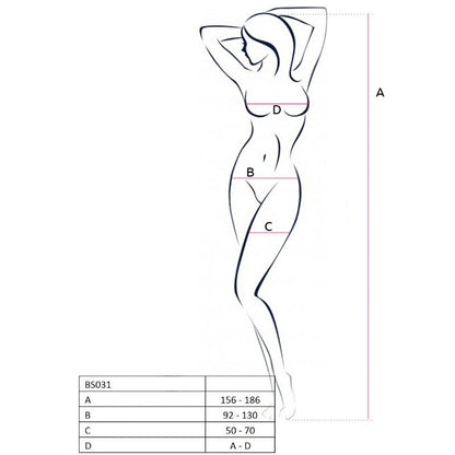 PASSION - WOMAN BS031 BODYSTOCKING BLACK ONE SIZE - My naughty haven #