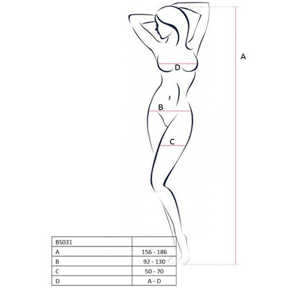 PASSION - WOMAN BS031 WHITE BODYSTOCKING ONE SIZE - My naughty haven #
