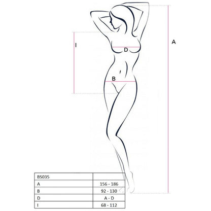 PASSION - WOMAN BS035 WHITE BODYSTOCKING ONE SIZE - My naughty haven #