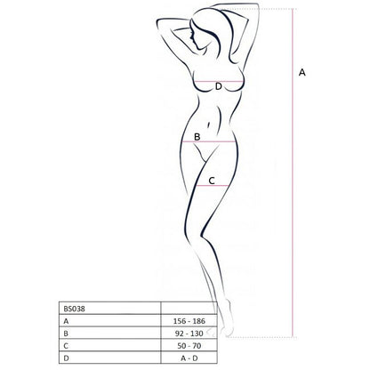 PASSION - WOMAN BS038 BODYSTOCKING BLACK ONE SIZE - My naughty haven #