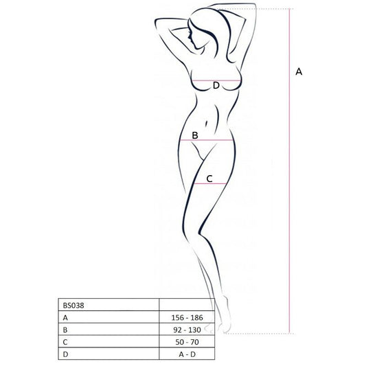 PASSION - WOMAN BS038 WHITE BODYSTOCKING ONE SIZE - My naughty haven #