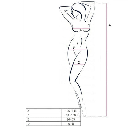 PASSION - WOMAN BS057 WHITE BODYSTOCKING ONE SIZE - My naughty haven #