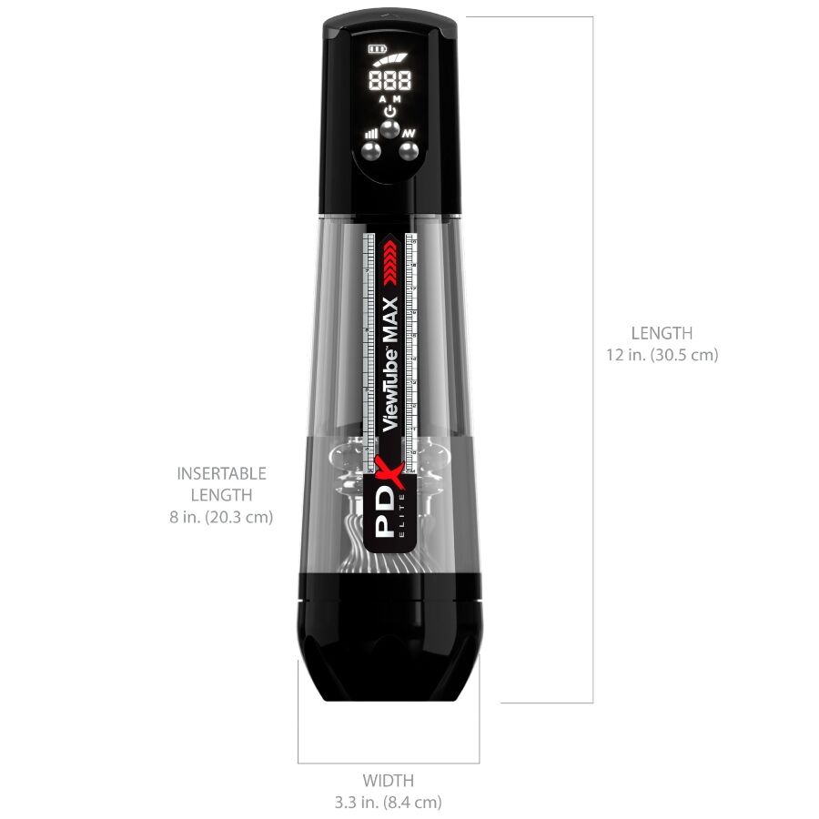 PDX ELITE - VIEWTUBE MAX VIEW AUTOMATIC MASTURNADOR WITH TRANSPARENT SUCTION - My naughty haven #