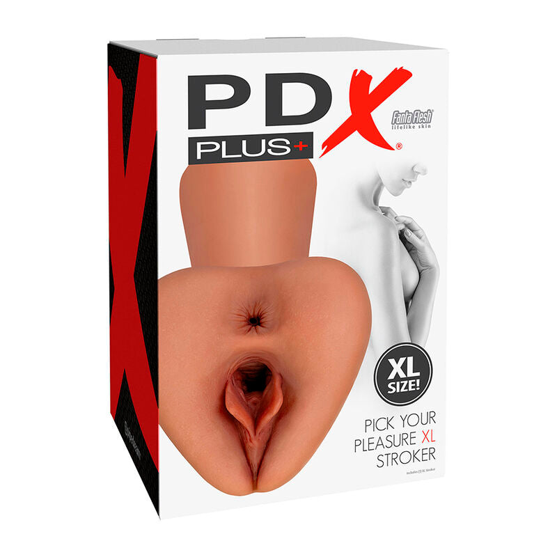 PDX PLUS - PICK YOUR PLEASURE XL REALISTIC STROKER BROWN - My naughty haven #