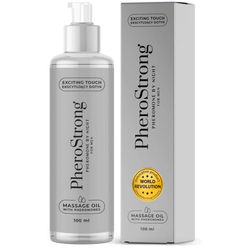 PHEROSTRONG - MASSAGE OIL BY NIGHT FOR MEN 100 ML - My naughty haven #
