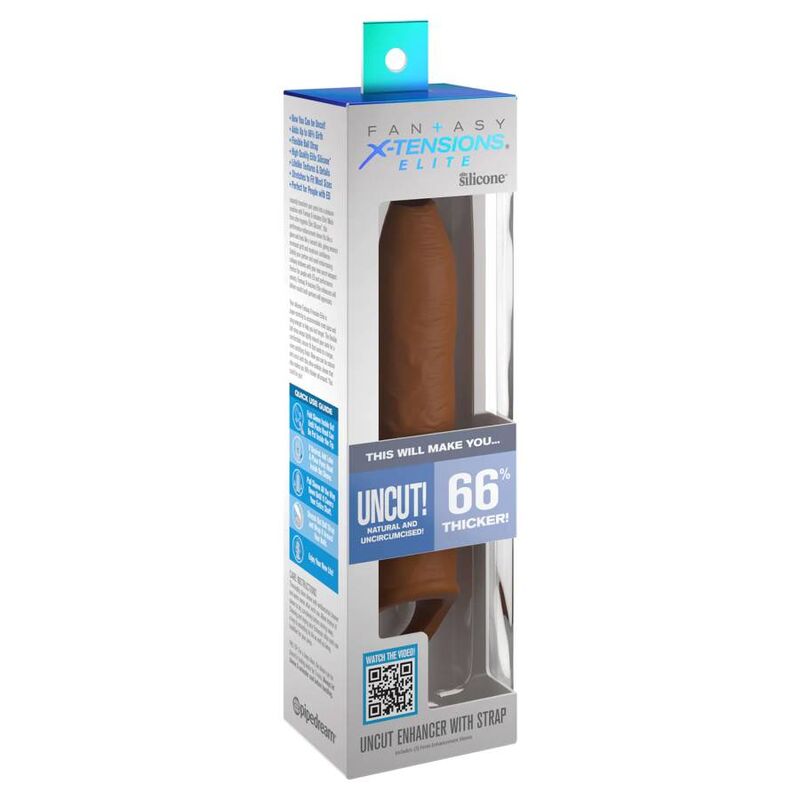 PIPEDREAMS - SLEEVE UNCUT 17,78 CM W STRAP CARAMEL - My naughty haven #