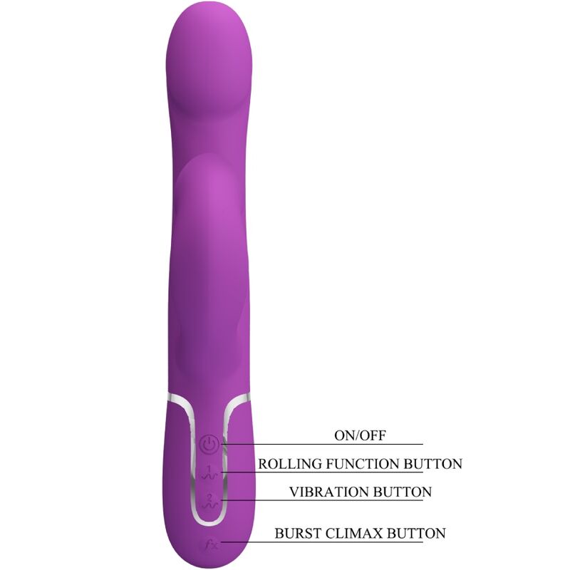 PRETTY LOVE - 4 IN 1 MULTIFUNCTION VIBRATOR & STIMULATOR PURPLE - My naughty haven #