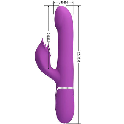 PRETTY LOVE - 4 IN 1 MULTIFUNCTION VIBRATOR & STIMULATOR PURPLE - My naughty haven #