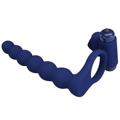 PRETTY LOVE - AJMAL VIBRATING RING WITH PLUG BLUE - My naughty haven #