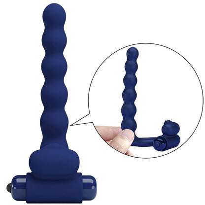 PRETTY LOVE - AJMAL VIBRATING RING WITH PLUG BLUE - My naughty haven #