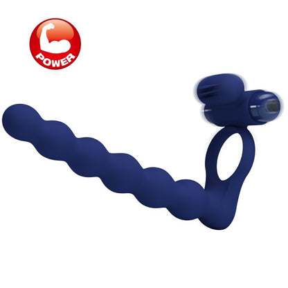 PRETTY LOVE - AJMAL VIBRATING RING WITH PLUG BLUE - My naughty haven #